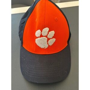 Clemson Tigers Paw Logo Baseball Cap Orange Black Adjustable